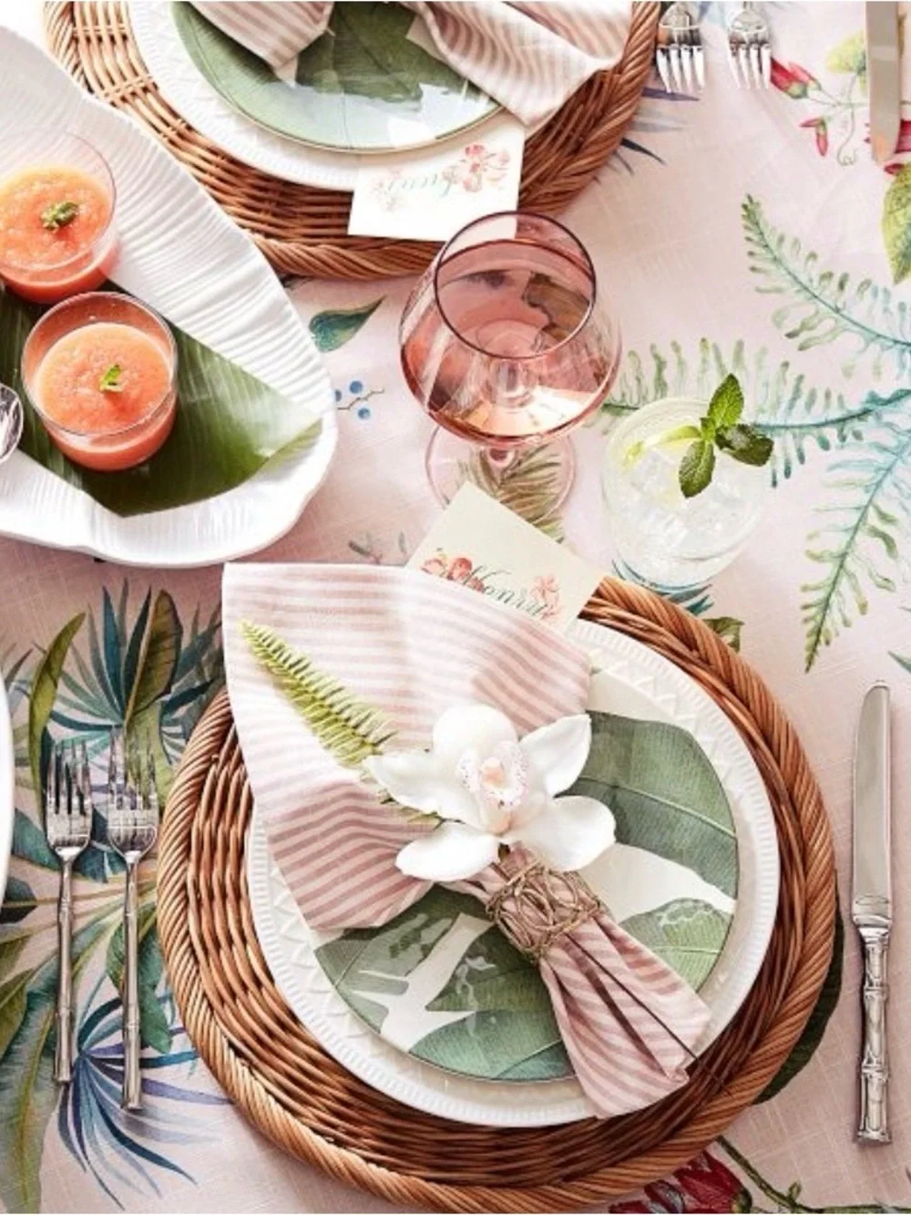 Four- Pottery Barn Silver Bamboo-Handle Flatware Sets